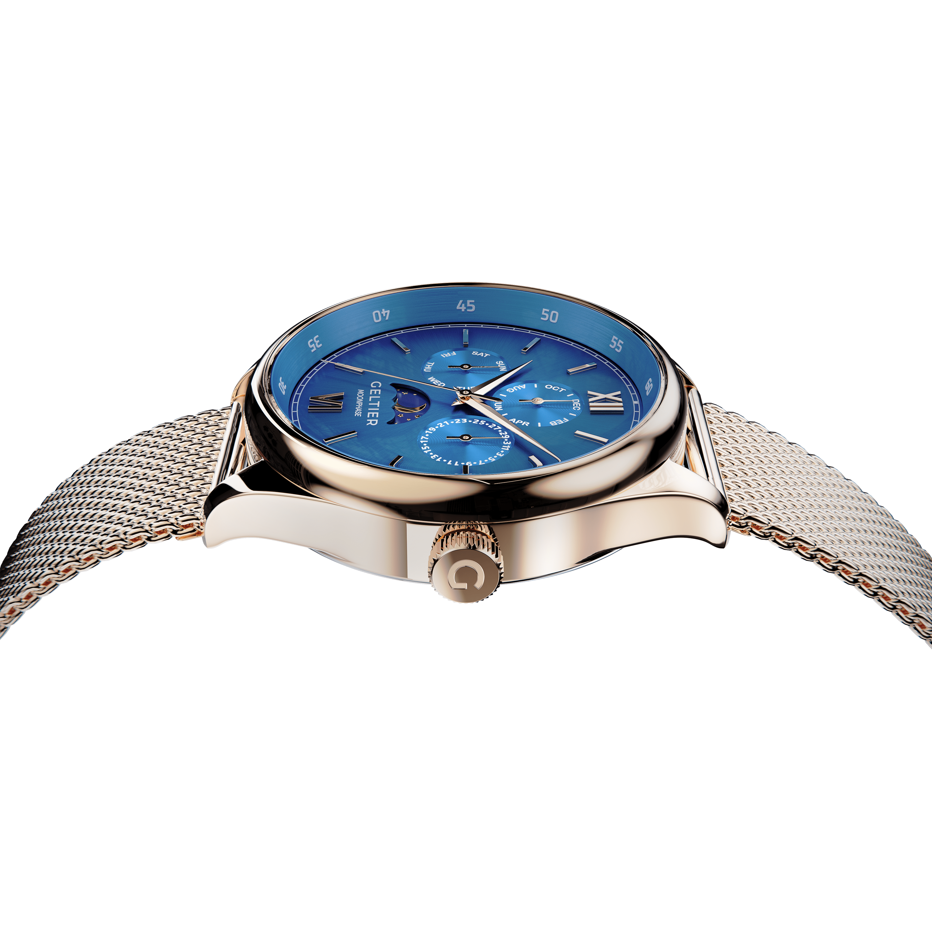 CRESCENT - Classic Blue Gold Steel - Geltier