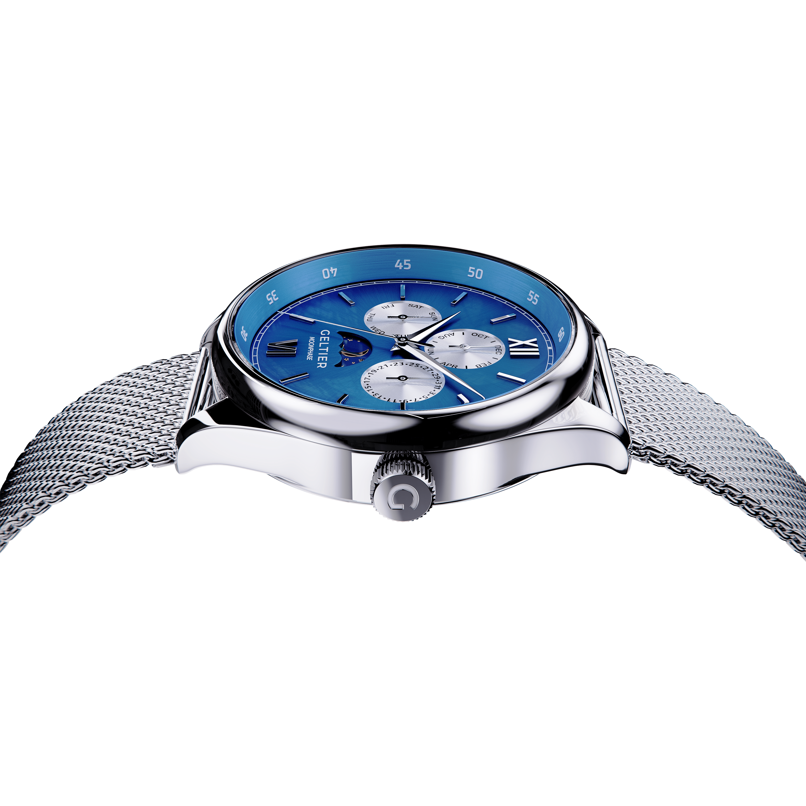 CRESCENT - Classic Blue Silver Steel - Geltier