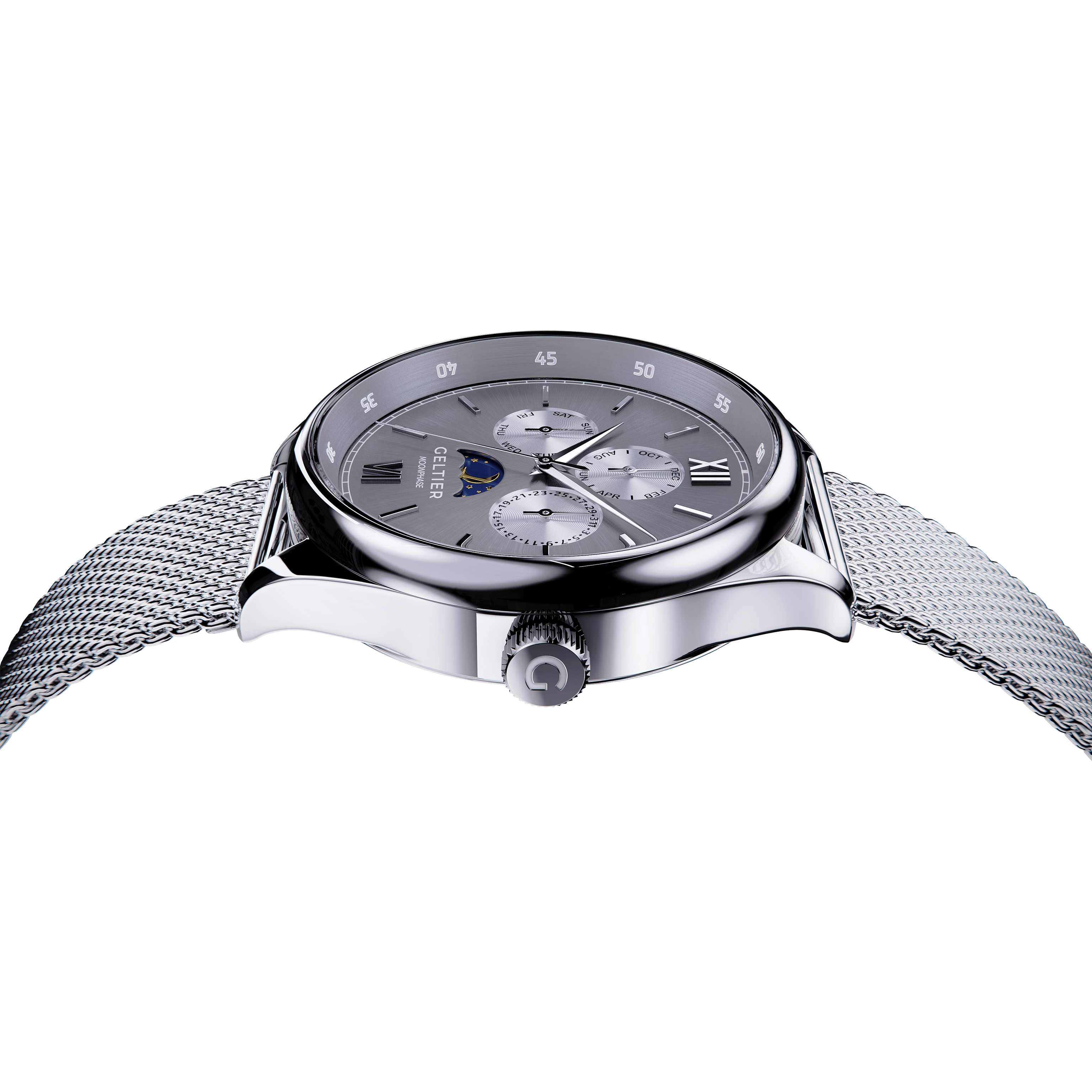 CRESCENT - Cool Gray Silver Steel - Geltier