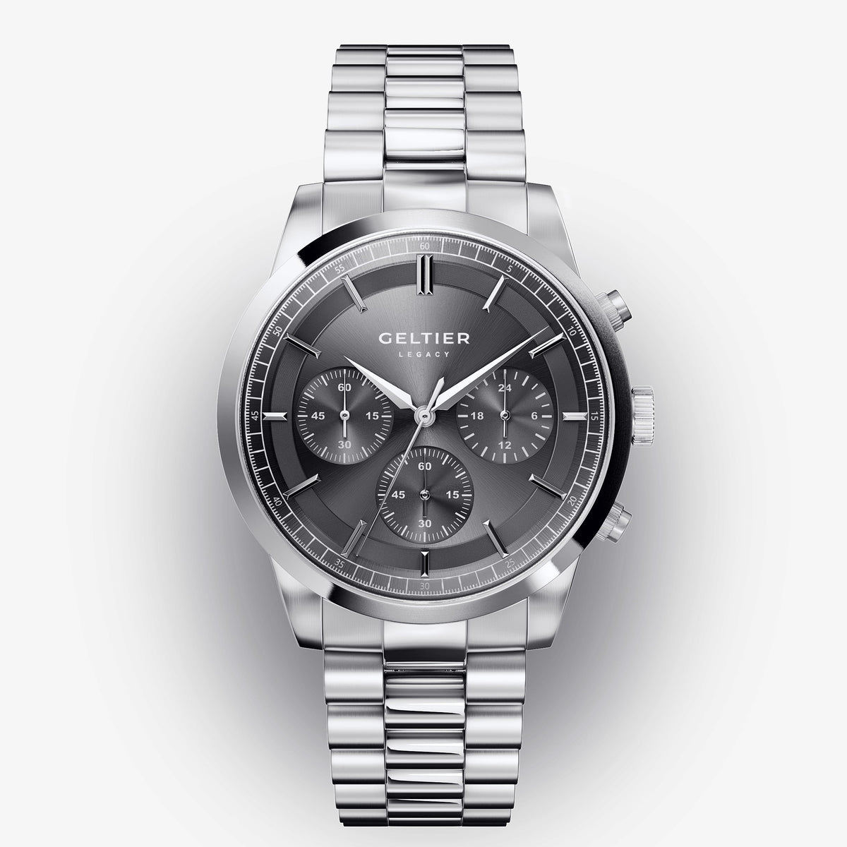 Mid-Century Modern Legacy Quartz Sterling Silver Watch Legacy All Silver | Quartz Watch | Paul Rich main image 2