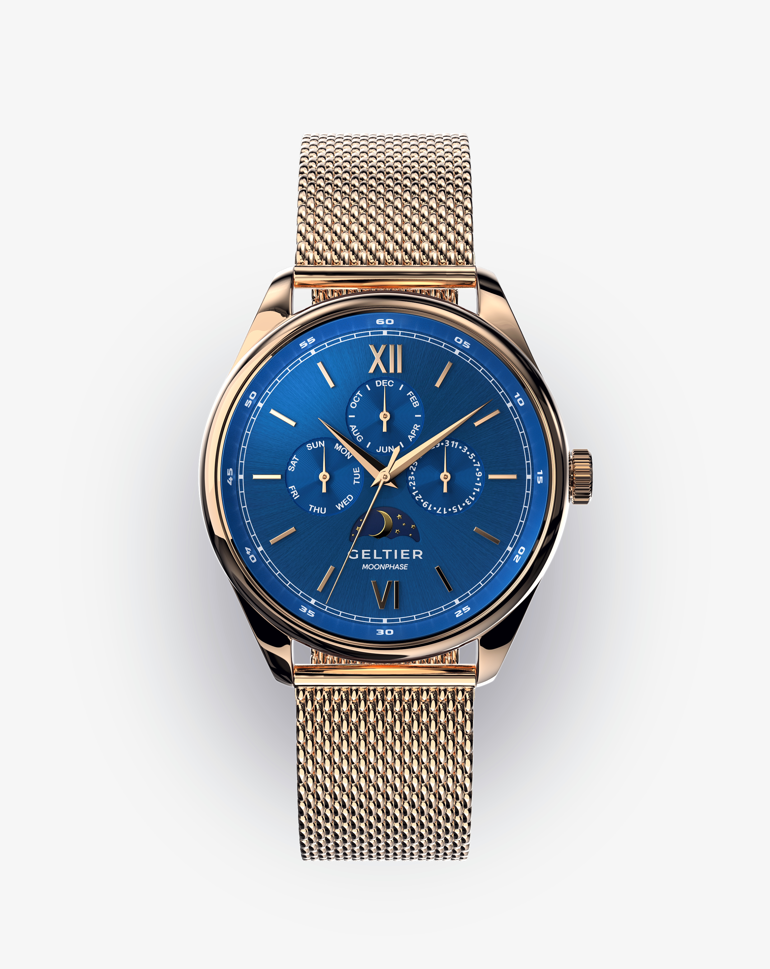 CRESCENT - Classic Blue Gold Steel